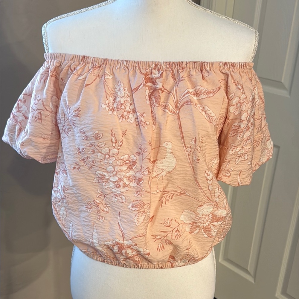 LOFT Flutter Sleeve Crop Blouse